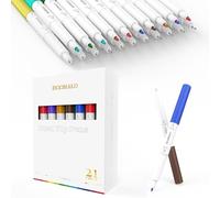 DOOHALO Dual tip Multi color Marker Pen Compatible with Cricut Maker4/ 3/Explore 3/Air 2/Air Machine 1.0 tips+0.4 tips for Drawing and Painting 21 Packs