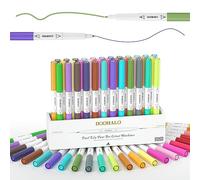 DOOHALO Fine Point Pens Set (36 Pcs) for Cricut Maker 3/Maker/Explore 3/Air 2/Air,Dual Tip Marker Pen(0.4 Tip and 1.0 Tip),Dual Tip Coloring Brush Pen for Writing and Drawing