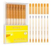 DOOHALO Gold Glitter Gel Pen Compatible with Cricut Maker4/ 3/Explore 3/Air 2/Air Machine 0.8 tips for Drawing and Painting 7 Packs
