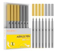 DOOHALO Gold Silver Metallic Marker Pen Compatible with Cricut Maker4/ 3/Explore 3/Air 2/Air Machine 1.0 tips for Drawing and Painting 4Gold+3Silver