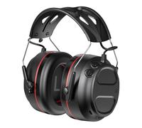 Doohoeek Bluetooth 5.4 Ear Defender, Wireless Hearing Protector Earmuffs with 1200mAh Rechargeable Battery, SNR 30dB Noise Cancelling Headphones, Adjustable Headband with Microphone, Unisex, Black