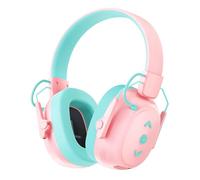 Dooho luetooth Ear Defenders for Children, Kids Bluetooth 6.0 Headphones with 85dB Volume Limiter, 35H Playtime, Foldable Design & Passive Noise Cancelling, Pink