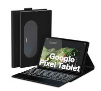 DoohowCase Bluetooth Keyboard Case Touch for Google Pixel Tablet 11“ 2023, Supports Official Charging Dock,Google Pixel Tablet Keyboard Rechargeable with 7-Color Backlit and Trackpad, Black