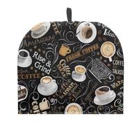 Doojoayie Coffee Pattern Tea Cozy for Teapot, Tea Kettle Cover Insulated Cosy, Novelty Gifts for Women Home Coffee Shop Table Top Decor