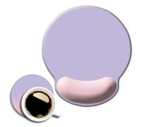 DOOKE ErgoComfort Wrist Rest Mouse Pad-Ergonomic Office Mousepad with Wrist Support-Non-Slip, Design Desk Accessories Mat for Home&Game Decor Pink Purple