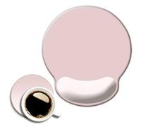 DOOKE ErgoComfort Wrist Rest Mouse Pad-Ergonomic Office Mousepad with Wrist Support-Non-Slip, Design Desk Accessories Mat for Home&Game Decor Chalk Pink