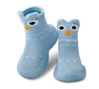 Dookeh Baby Sock Shoes (1-OwlBlue, 2-2.5 Years, EU Size 22, Factory Size_Printed on Shoes 24/25)