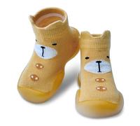 Dookeh Baby Sock Shoes (10-Darkyellow, 6-12 Months, EU Size 18, Factory Size_Printed on Shoes 18/19)