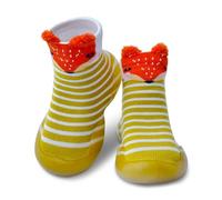 Dookeh Baby Sock Shoes (3-YellowFox, 12-18 Months, EU Size 19, Factory Size_Printed on Shoes 20/21)
