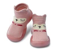 Dookeh Baby Sock Shoes (9-Pink, 12-18 Months, EU Size 19, Factory Size_Printed on Shoes 20/21)