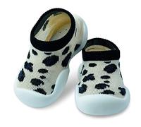 Dookeh Baby Sock Shoes (A1-Leopard, 9-12 Months, EU Size 19, Factory Size_Printed on Shoes 20/21)