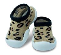 Dookeh Baby Sock Shoes (A1-Leopard Dark, 18-24 Months, EU Size 22, Factory Size_Printed on Shoes 24/25)