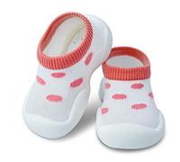 Dookeh Baby Sock Shoes (A1-PinkLeopard, 18-24 Months, EU Size 22, Factory Size_Printed on Shoes 24/25)