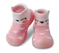 Dookeh Baby Sock Shoes (A2-Pink, 18-24 Months, EU Size 22, Factory Size_Printed on Shoes 24/25)