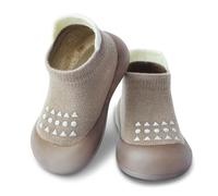 Dookeh Baby Sock Shoes (A3-Brown, 18-24 Months, EU Size 22, Factory Size_Printed on Shoes 24/25)