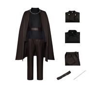 Dooku Costume Cosplay,Windu’s Enemy Cosplay Outfits,Dooku Shirt Costume Set with Robe and Belt for Halloween Carnival Party (Brown, 3XL)