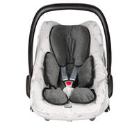 Dooky Full Body Support Pillow for Infants, Washable Velvety Soft Cushion, Use for Long Rides and in Car/Pram/Bassinet/Bouncer, Fits 3- and 5-Points Belts, Grey Melange