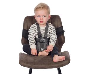 Dooky Baby Travel Chair/ Seat 5-Point Safety Harness, Universal Fit, Click System with Robust, Adjustable Straps, Broad Thick Velcro, Compact Foldable, Easy to Clean, 6-36 Months, Grey Melange