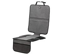 Dooky Car Seat Protection Mat with 3 Mesh Storage Compartments, Waterproof, Easily Adjustable Straps, Easy to Attach and Clean, 124 x 46 cm, Grey Melange