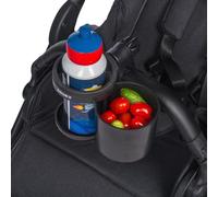 Dooky Cup & Snack Holder - Universal Holder for Prams/Buggies, 2 Compartments for Cups & Snacks, Easy to Clean, Compact Design, Everything at Hand