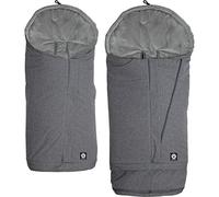 Dooky Footmuff S/L Extendable 2 in 1 Baby Footmuff for Pushchairs, Carriers and Buggies (0 to 36 Months, 39 x 80 cm to 47 x 95 cm, Adjustable, Winterproof, for 3 & 5 Point Straps, Grey