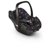 Dooky Group 0+ Baby Car Seat Cover, Universal Cotton 0-13Kg, Romantic Leaves Black