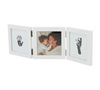 Dooky Happy Hands Triple Frame, Baby Handprint Set, Footprint Set, 3-Piece Picture Frame, Includes Skin-Friendly Clay, Roller and Instructions, Space for Photo 13 x 18 cm, Frame Approx. 52 x 22 cm
