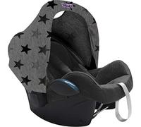 Dooky Hoody Cover for Baby Car Seat/ Pram/ Stroller/ Pushchair, Universal Fit, Protects from Sun, Wind and Light Rain, UPF 50+ UV Protection, Easy to Install and Wash, Grey Stars