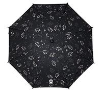 Dooky Parasol for Pram/ Stroller/ Pushchair, UPF 50+ UV Protection, 180 Degree Flexibility with Duo Flex Technology, Wind and Waterproof, 100 Percent Polyester, 76 cm Span, Black Romantic Leaves