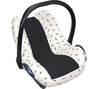Dooky Seat Cover for Baby Seat & Car Seats (Universal Size Suitable for 3 and 5 Point Belt System Car Seat), 0+ years, Black Feather