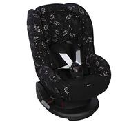 Dooky Seat Cover/Protector, Universal Size, Fits Most Baby Car Seats with 3- and 5-Point Belt System, 95 Percent Cotton, 5 Percent Lycra, Easy to Install and Wash, Group 1+ yr, Black Romantic Leaves