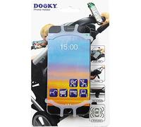 Dooky Silicone Universal Phone Holder (Screen Size between 4.7 and 6.9 inches) for Hands-Free Experience on Pram/ Cycle/ Car Back Seat/ Table/ Desk, Unbreakable, 360 Degree Rotatable, Transparent