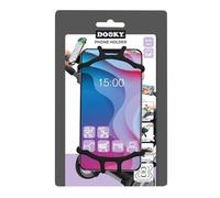 Dooky Silicone Universal Phone Holder (Screen Size between 4.7 and 6.9 inches) for Hands-Free Experience on Pram/ Cycle/ Car Back Seat/ Table/ Desk, Unbreakable, 360 Degree Rotatable, Black