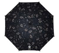 Dooky Parasol for Pram/ Stroller/ Pushchair, UPF 50+ UV Protection, 180 Degree Flexibility with Duo Flex Technology, Wind and Waterproof, 100 Percent Polyester, 76 cm Span, Black Romantic Leaves