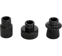 Doolitt Candle Holders Set of 3, Votive Glass Candle Stick Holders, Pillar Taper Decor Centerpiece for Table,Crystal Tea Light Candle Holders for Home Dinning Wedding Party Festival (3, Black)