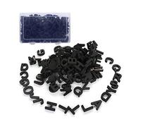 Doolland Fridge Magnetic Letters,124Pcs Fun Alphabet Kit Refrigerator Magnets Educational Tools for Preschool Learning,Spelling Gift Set Alphabet Magnets with Carry Box(Black)