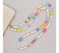 DOOLY Handmade Cell Phone Chains Evil Eye Pendants For Mobile Strap Clay Beads Necklace Telephone Jewelry Long Neck Chain Lanyard