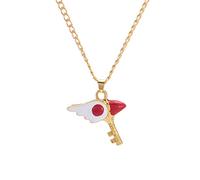 DOOLY Hot Anime Card Captor Sakura Kinomoto Sealing Wand Key Metal Necklace