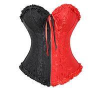 DOOLY Sexy Women Bustier Lace Up Corset Top Corset Boned Waist Trainer Lingerie Overbust Corsets Body Shaper Plus Size