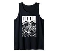 Doom Baron Pixelated Character with Logo Video Game Tank Top