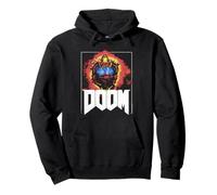 DOOM Cacodemon Flames with Frame DLC Art Video Game Pullover Hoodie