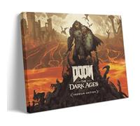 Doom - Dark Ages Poster Vintage Art, Wall Canvas, Decoration Aesthetic, Living Room, Kids Room Dormitory, Cafe, Bathroom, Suitable for Bedroom, Gym, Cool Classic 08x12inch(20x30cm) Frame-style