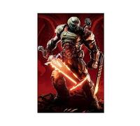 DOOM Eternal Game Warrior Poster Canvas Poster Bedroom Decor Sports Landscape Office Room Decor Gift Unframe-style 16x24inch(40x60cm)