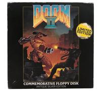 FaNaTtik DOOM II Floppy Disk Replica - Antique Silver Edition | Limited Edition 5,000 Numbered Collectible | Officially Licensed 88x88mm