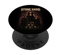 Doom Priestess on Skull Throne with Serpent Guitar PopSockets Adhesive PopGrip