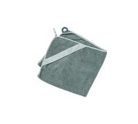 doomoo Baby Bath Cape Dry'n Play - Large Baby Bath Towel with Hood, Hands-Free Fastening System, Silicone Ring for Fastening the Cape, Highly Absorbent - Organic & Ultra-Soft Cotton, Green