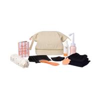 doomoo Mommy Vanity Postpartum Care Set - 8-Piece Set Including Butt Shower, Intimate Wash Lotion, Cooling Ties & Puerperal Underwear, Large Toiletry Bag with Postpartum Accessories, Ideal for