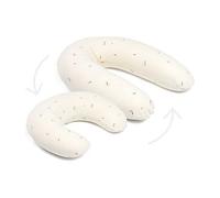 Doomoo Twisty Organic Cotton 2-in-1 Pregnancy Pillow & Maternity Nursing Support Pillow, TOXPROOF & OEKO-TEX® Certified, Cream