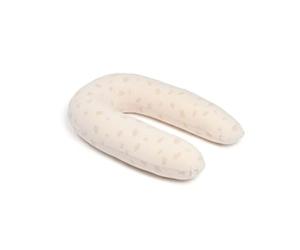 Doomoo Twisty Organic Cotton 2-in-1 Pregnancy Pillow & Maternity Nursing Support Pillow, TOXPROOF & OEKO-TEX® Certified, Latte