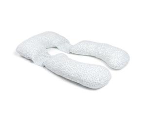 doomoo XXL Pregnancy Pillow, Organic Cotton with Detachable Maternity Nursing Support Cushion, OEKO-TEX® Certified, Made in Europe, Mini Leaves Green